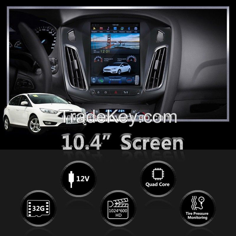 10.4'' Tesla Style Vertical HD Screen Android 6.0 Car GPS Intelligent Navigation For FORD FOCUS 2012 2013 2014 2015