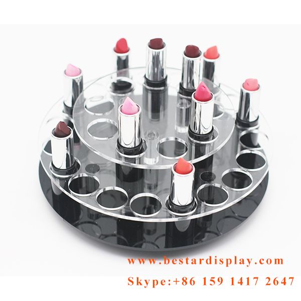 Popular design Plexiglass PMMA rotating acrylic lipstick holder