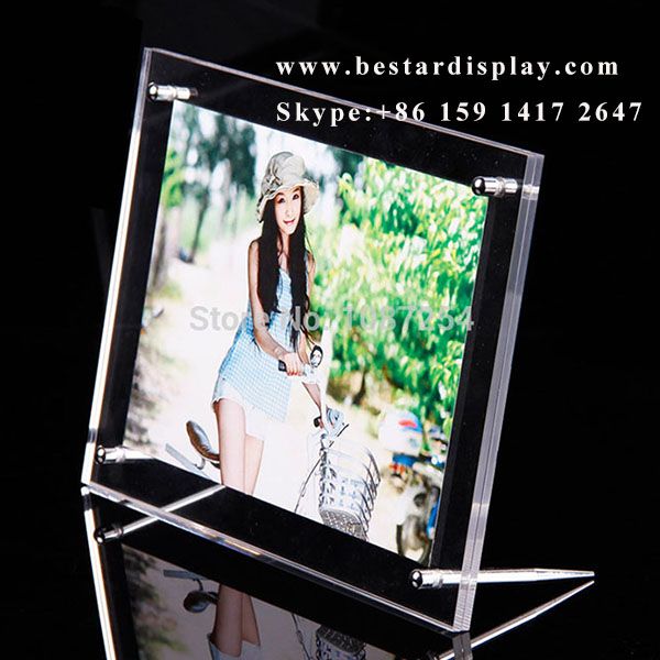 Custom design Plexiglass PMMA acrylic photo frame with screw