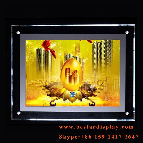 Custom design Plexiglass PMMA acrylic led photo frame