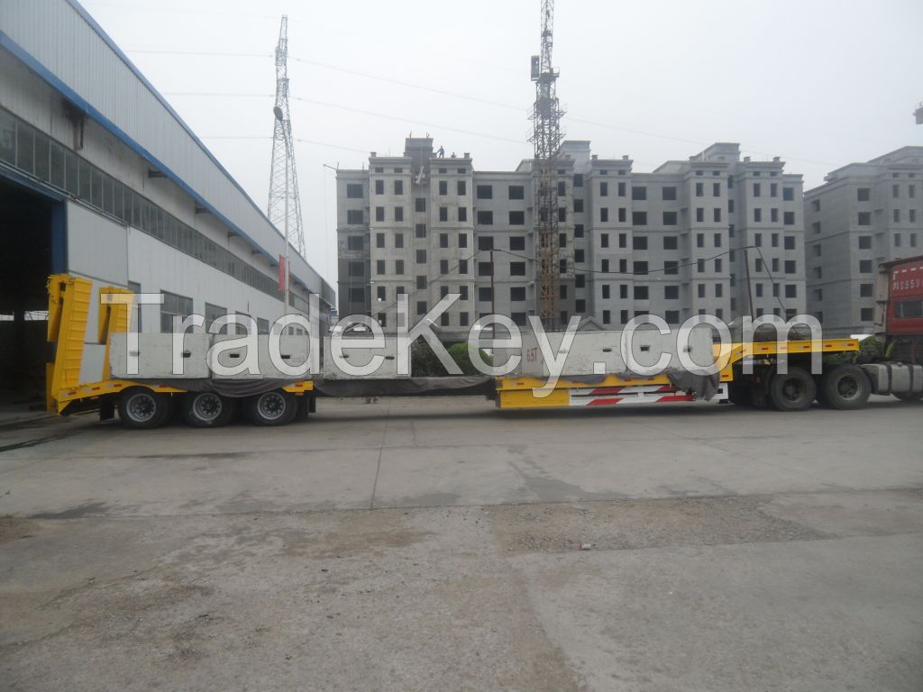 3 4 5 Axles 40 50 60 Tons Lowboy Lowbed Low Bed Trailer with material Q345