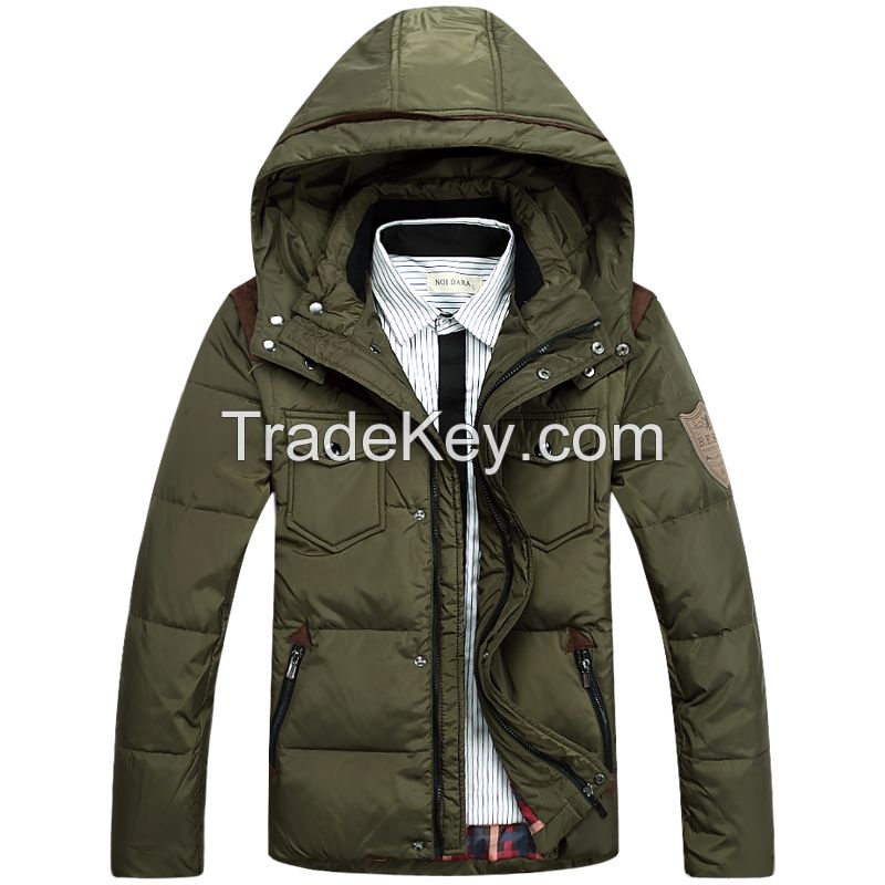 Men's Down Jackets Winter Warm Outerwear M-3XL Size Brand Clothing Cheap Wholesale