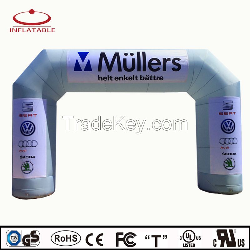 OEM service custom size with logo printing advertising inflatable arch way