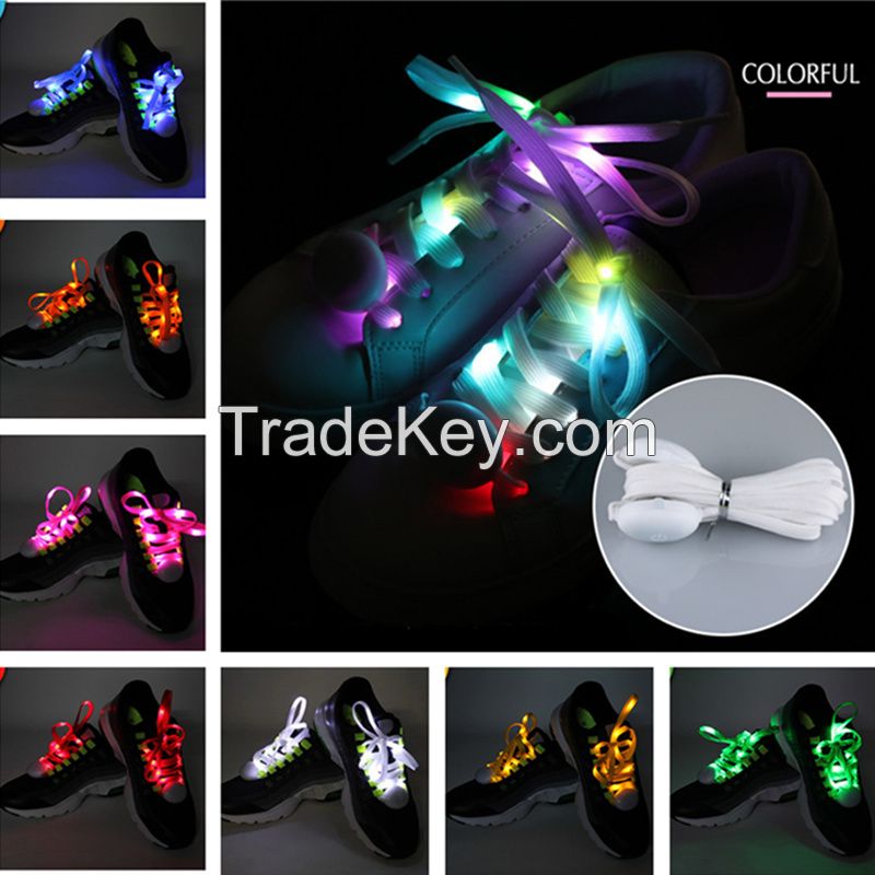 Christmas Gift LED Flashing Shoelaces Glow Shoe Laces for Running/Jogging/Walking/Danceing