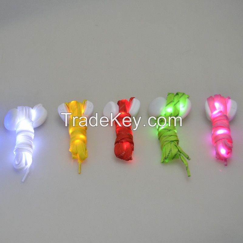 Christmas Gift Led Flashing Shoelaces Glow Shoe Laces For Running/jogging/walking/danceing