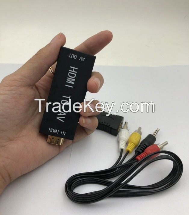 Mini HDMI to AV converter +RCA cable +F to F connector