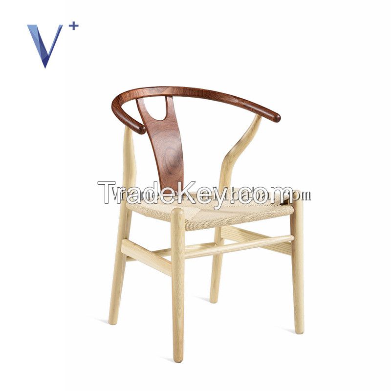 Ash soild and rosewood Y wishbone chair armrest chair