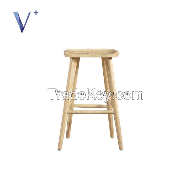 Ash soild wood bar stool