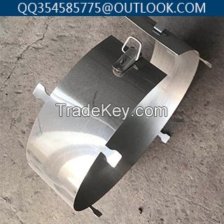 Stainless steel flange safety spray shields