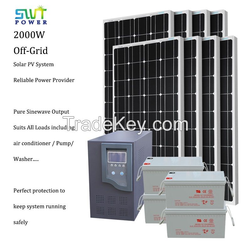 2kw off grid solar power system home