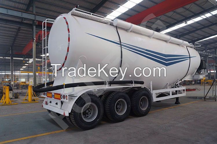 3 axle 45cbm bulk cement tanker semi trailer dry powder tank truck trailer