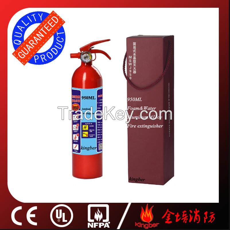 1KG Portable Aluminum Alloy Foam Water Fire Extinguisher for Vehicle Using with CE Approval