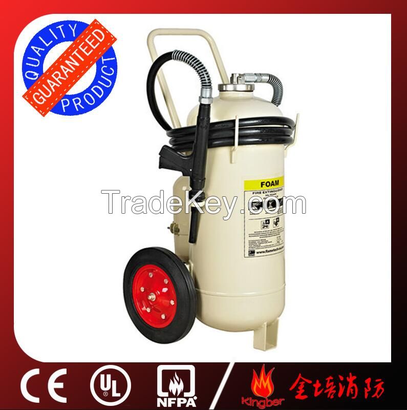 100L Trolley Cold-Roll Steel Foam&Water Extintor With External Gas Cartridge for Warehouse Using with CE Standard
