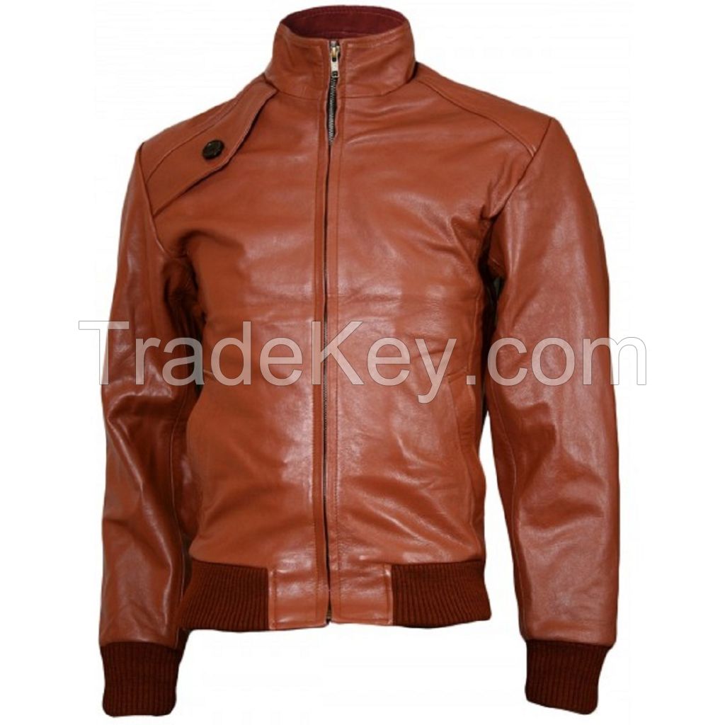  Brown Colour Pure Customised leather jackets for Men's