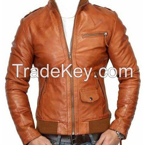  Brown Colour Pure Customised leather jackets for Men's