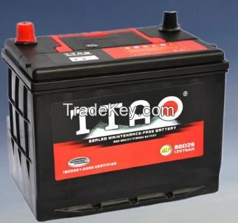Top quality battery for car  N60 12V 60AH 