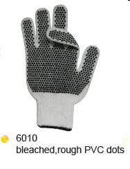 double side PVC dotted working cotton cut resistant glove