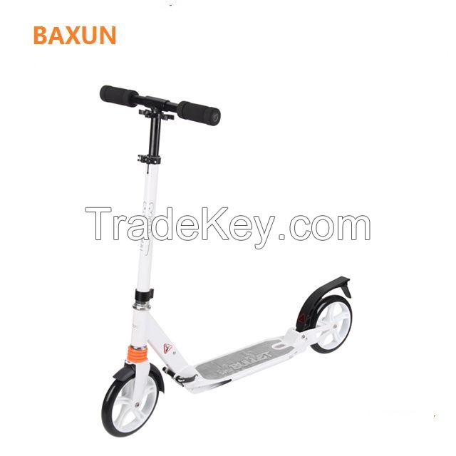 2 wheel 200mm big wheel handbrake 100% aluminum foldable adult kick scooter for sale