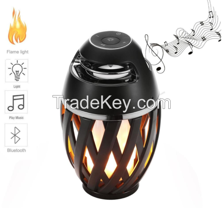 New Arrival Wireless LED Flame Atmosphere Speaker IP65 Waterproof 2000mAh Battery