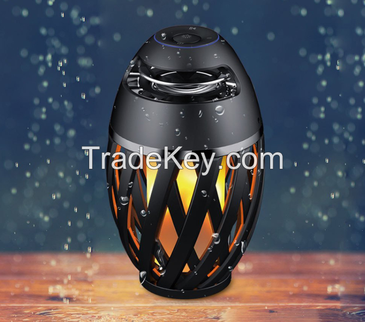 New Arrival Wireless LED Flame Atmosphere Speaker IP65 Waterproof 2000mAh Battery