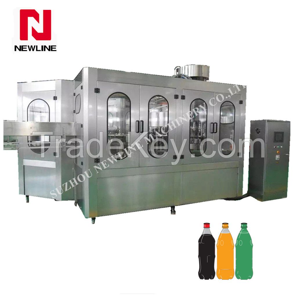 Automatic bottle carbonated soft drink filling machine