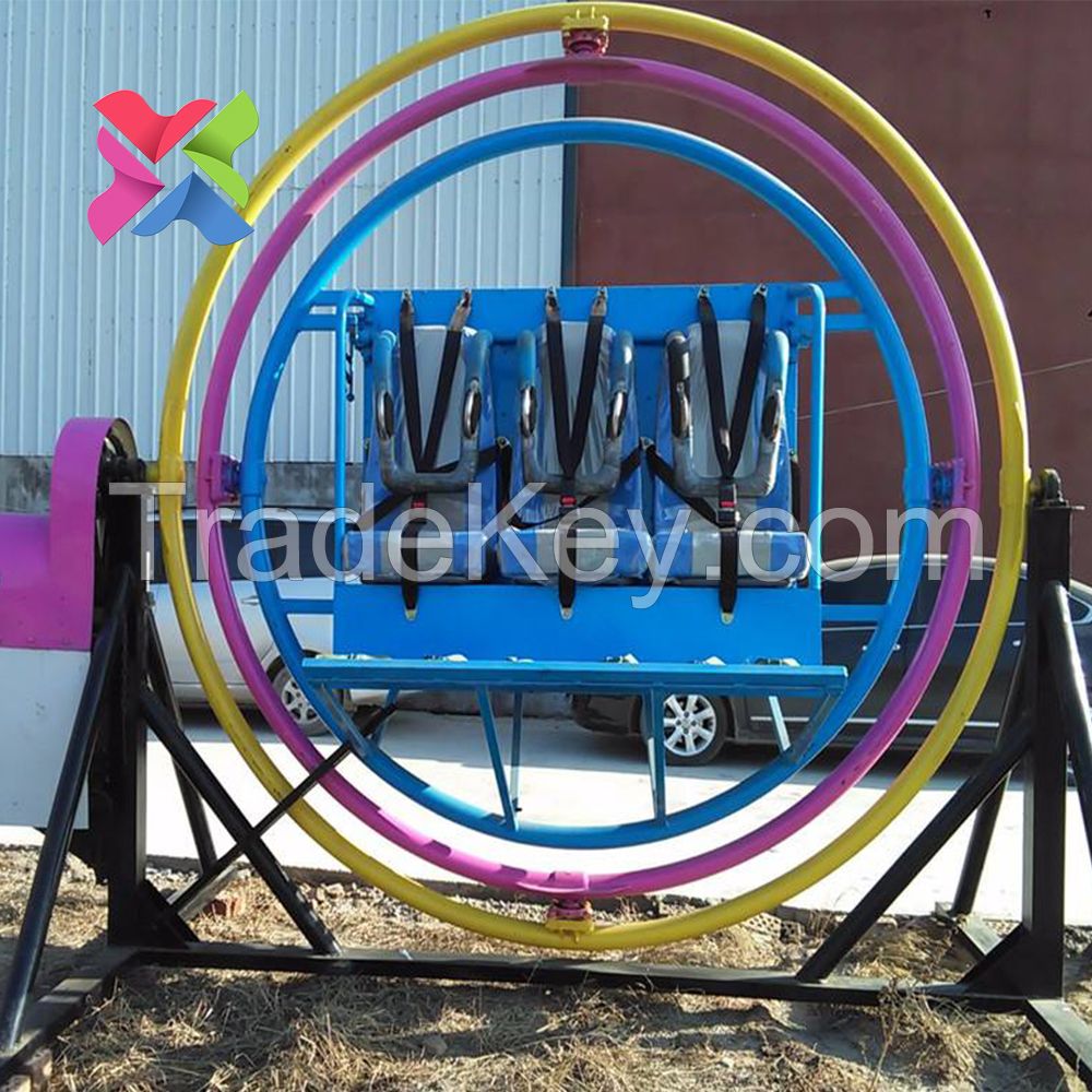 Park entertain mechanical human gyroscope with trailer and cheap price