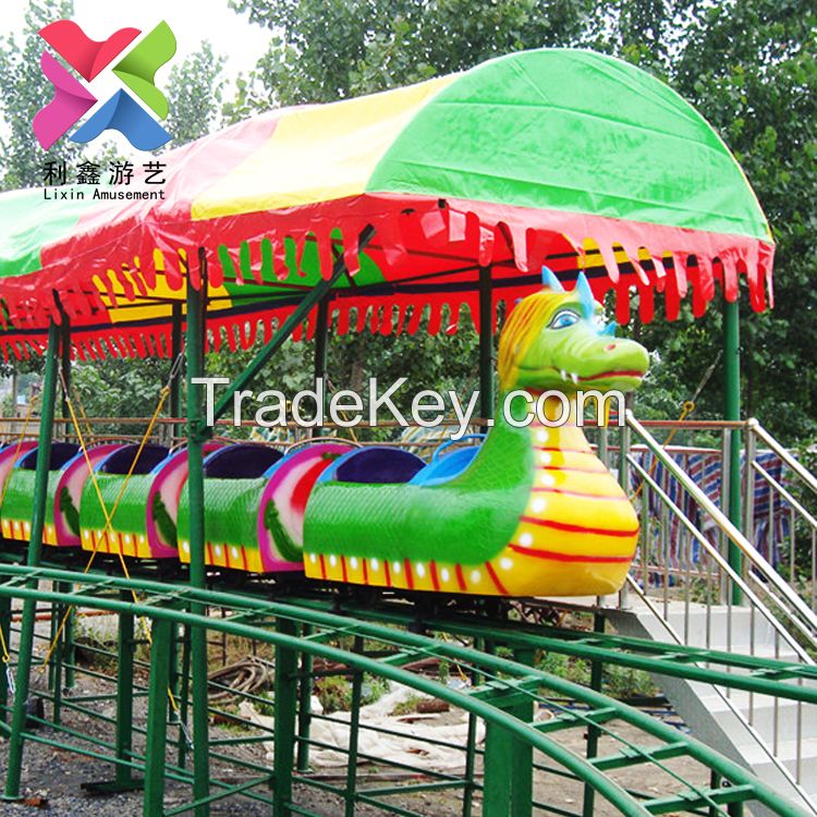 Park sliding dragon style outdoor games kids roller coaster for sale