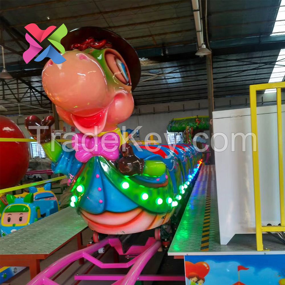 Park sliding dragon style outdoor games kids roller coaster for sale