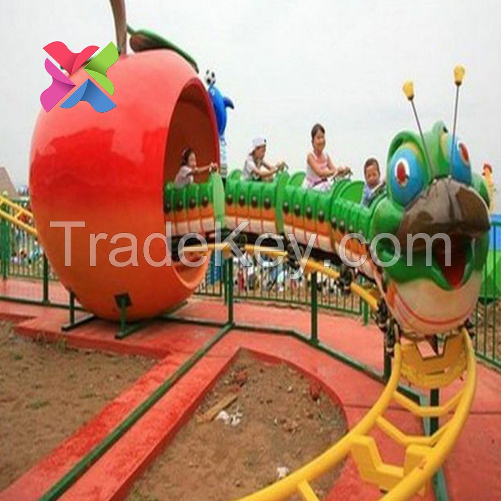Park sliding dragon style outdoor games kids roller coaster for sale
