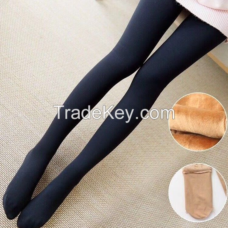 Womens' Thick Warm High Wasit PlusSize Stirrup Slimming NappingTights Leggings Pants