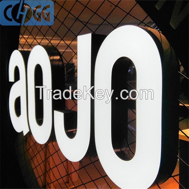 Outdoor 3D high brightness Front Illuminated Acrylic Letter sign