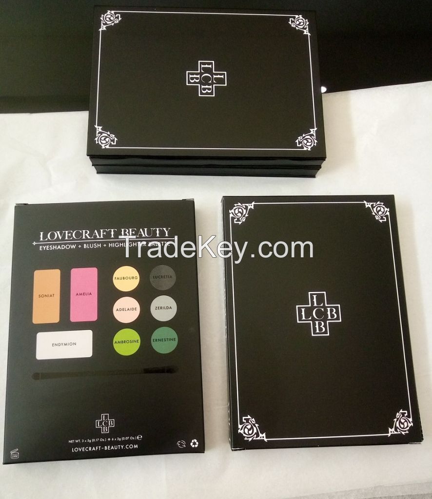 colorful eye shadow palette box carton folded boxes for cosmetics packing