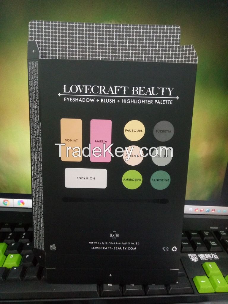 colorful eye shadow palette box carton folded boxes for cosmetics packing