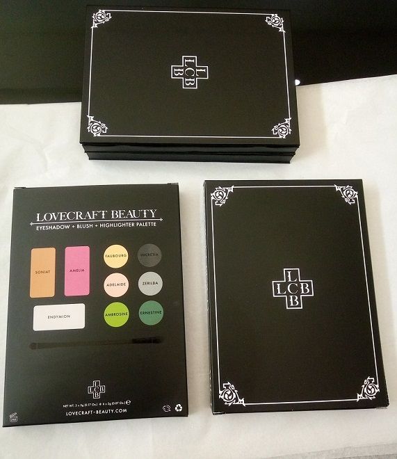 packaging box wholesale custom logo black makeup set eyeshadow palette