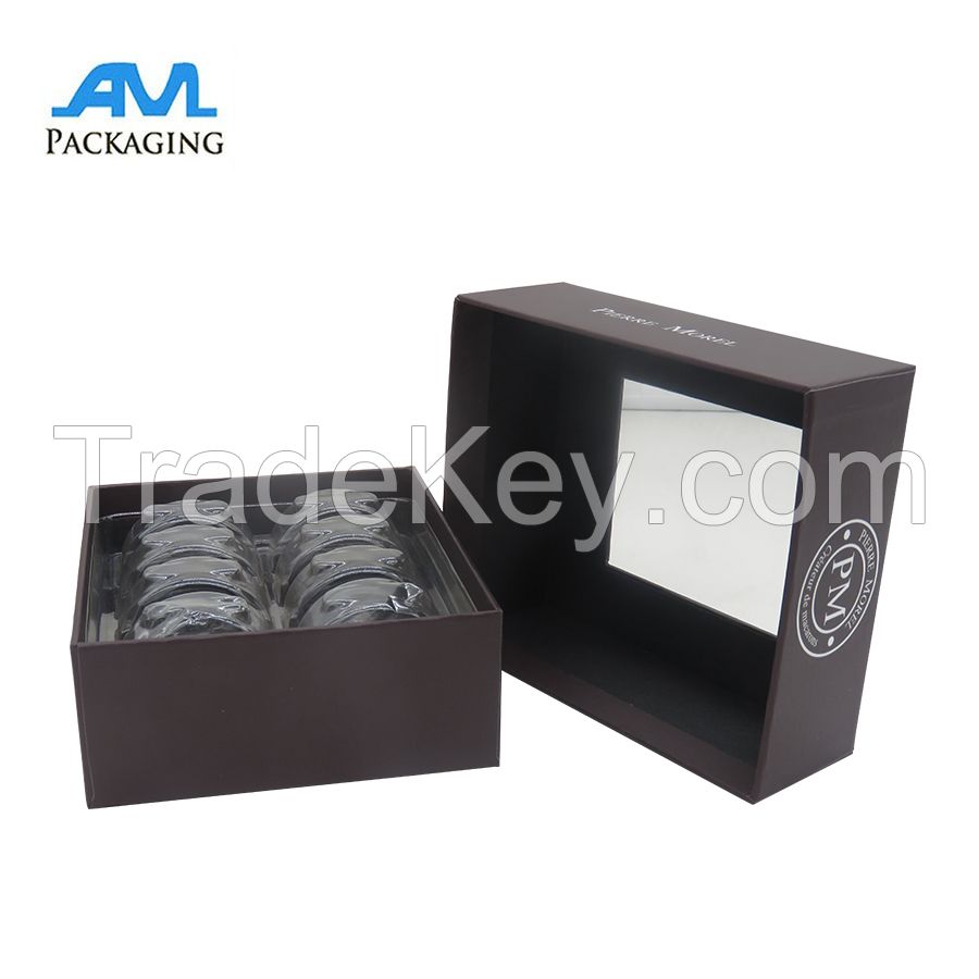paper cardboard box printing with clear blisters macaroon packaging gifts