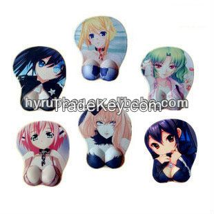 Beautiful girl sexy breast silicone mouse pad