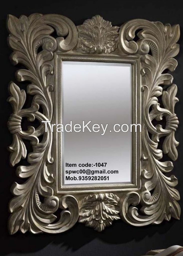 mirror wood carving frame