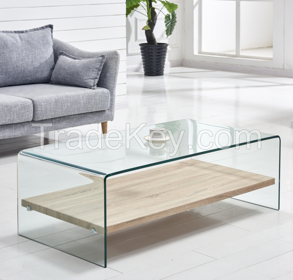 Clear Tempered Glass High Quality Home Furniture Coffee table