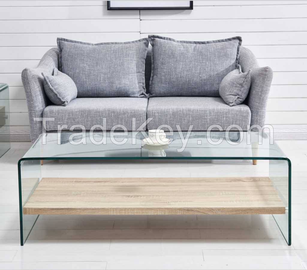 Clear Tempered Glass High Quality Home Furniture Coffee table