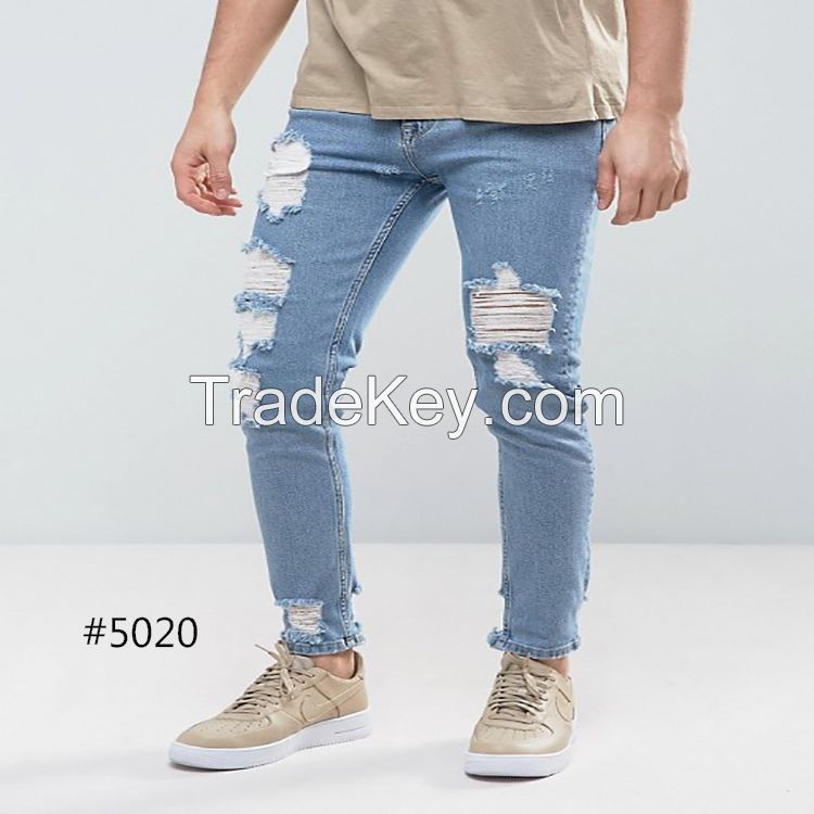 European style low price casual straight skinny d jeans stretch cotton boyfriend denim jeans pent scratch men destroyed jeans