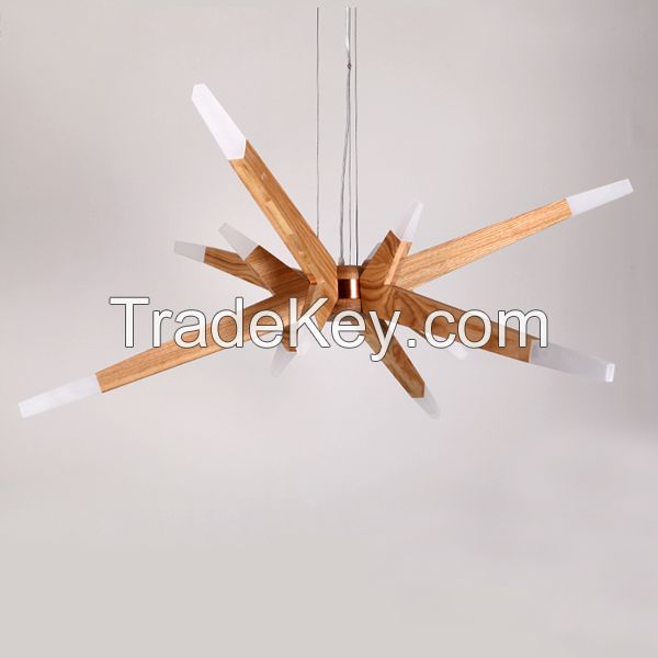 modern wooden chandelier pendant lamp indoor 