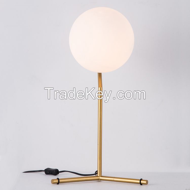 modern glass metal body reading desk table lamp unique bedside lamps