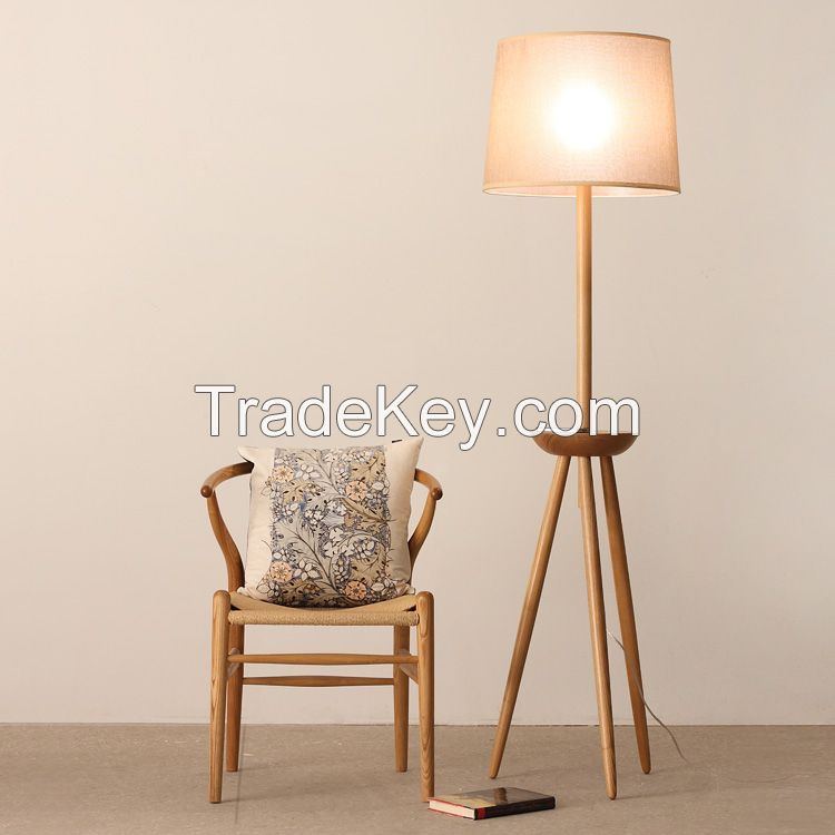 Wooden Decorative Indoor Modern Floor Lamps For Living Room Tripod Floor Lamp