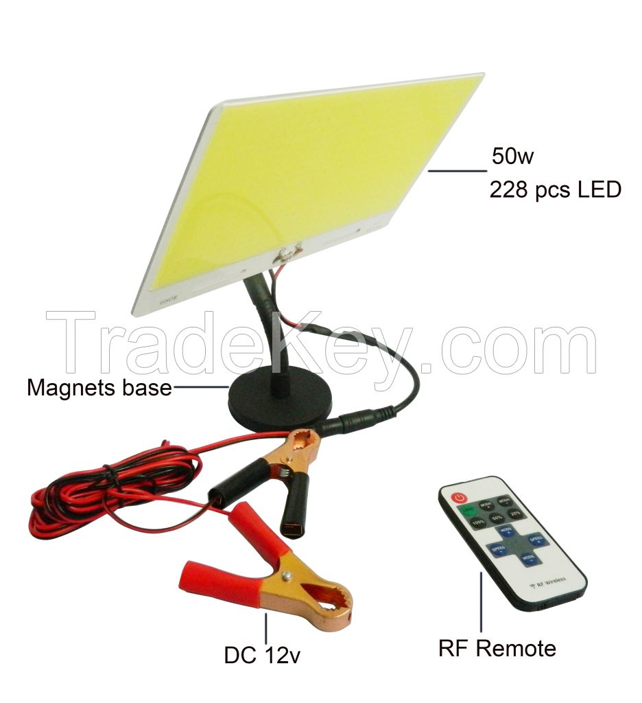 2017 Hot Sale fold 50 W Crazy LED book lights Camping Light with RF remote