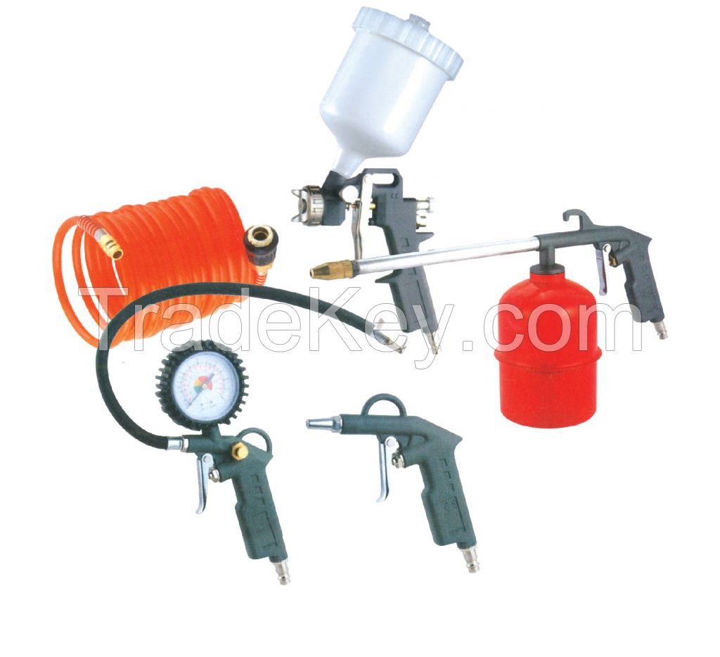 5pcs Air Tools Kit Gravity Feed 