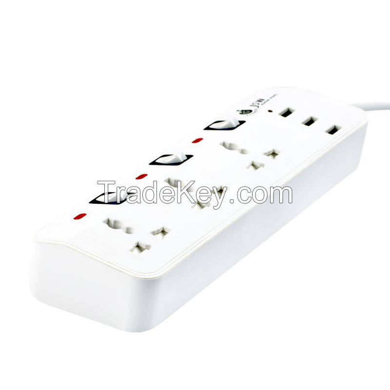Extension cable 3 channel 15A intelligent charger euro power socket