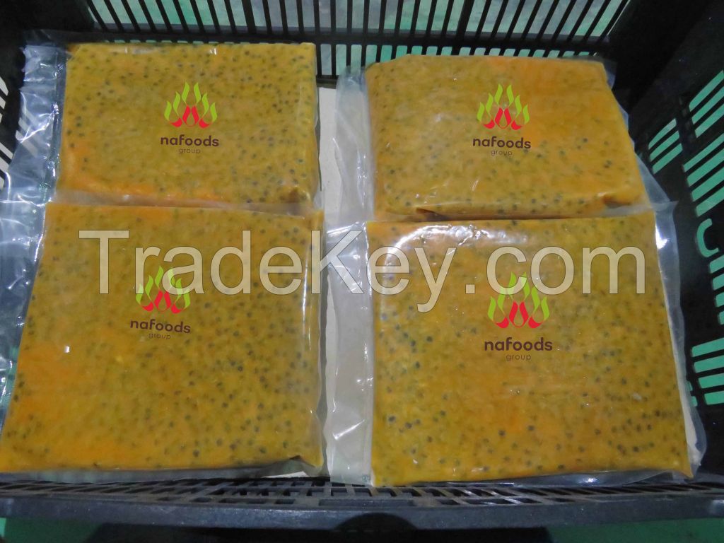 Frozen Passionfruit Pulp With Seeds From Vietnam No Additives