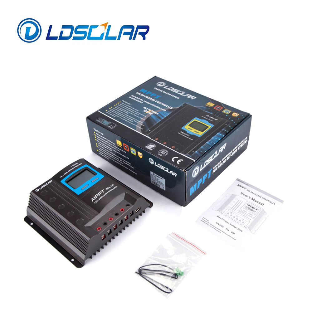 LDSOLAR 12V24V MPPT Solar Charge Controller 30A with large LCD Screen