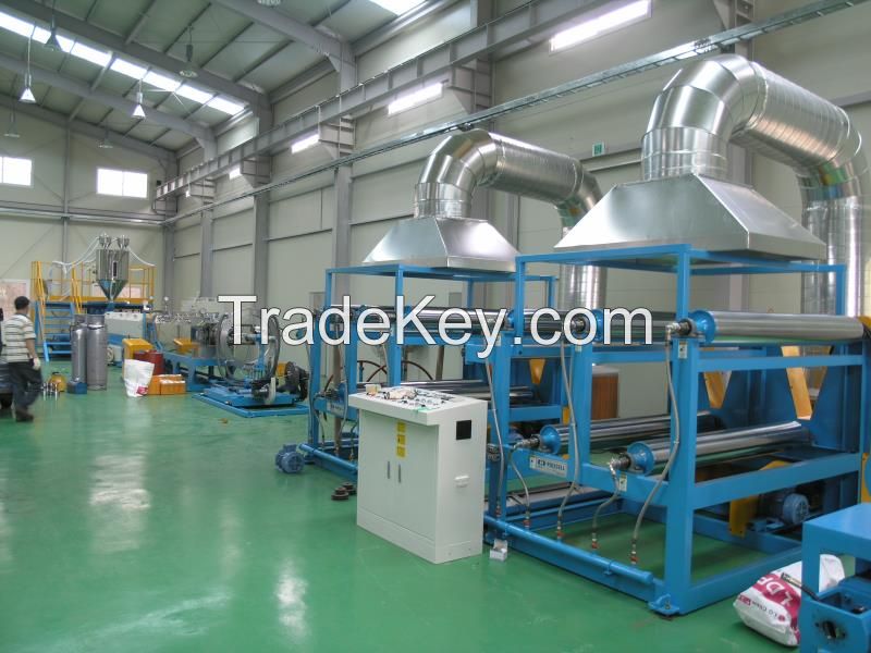 EPE polyethylene foamed sheet extrusion production