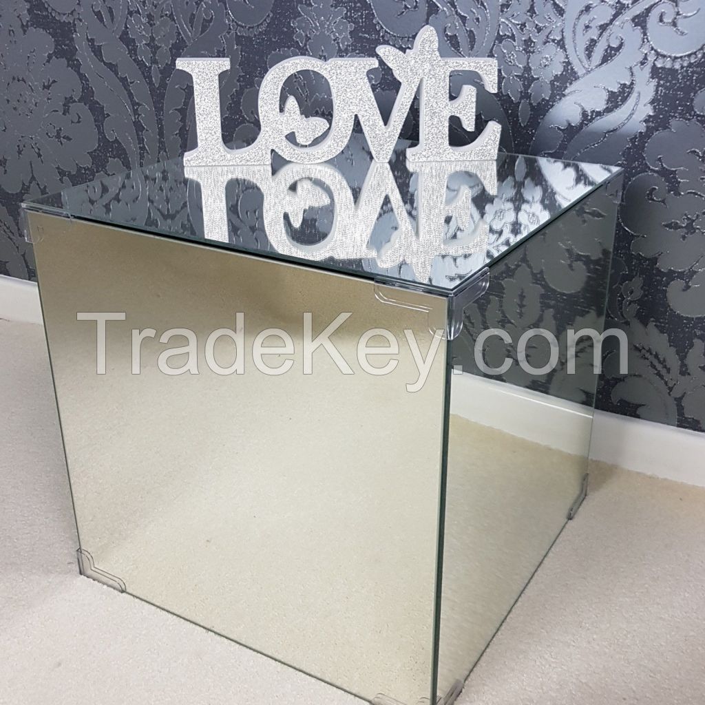 Mirrored Furniture Padem Coffee Tables Glass Mirror Bedside End Tea Tables